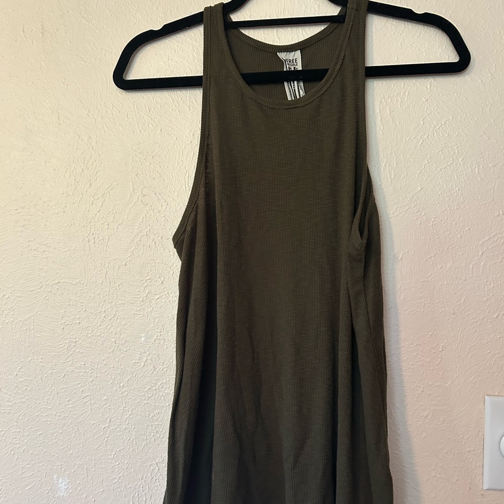 Free People Khaki Tank Top